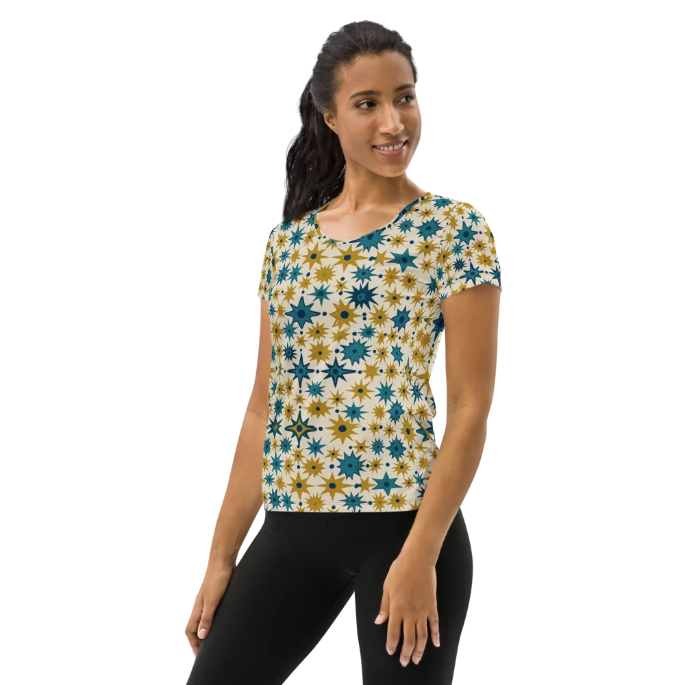Starburst Bazaar on Women's Athletic T-Shirt — Left