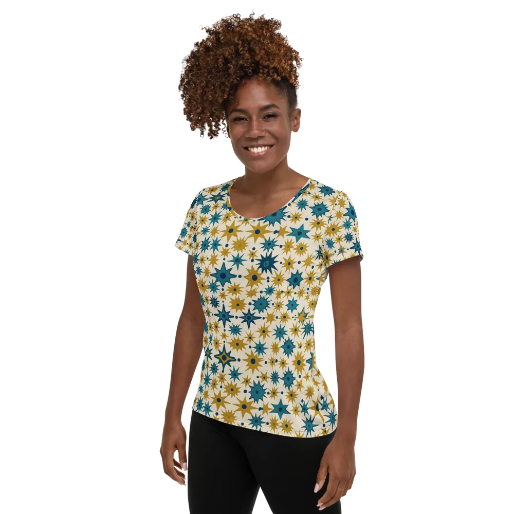 Starburst Bazaar on Women's Athletic T-Shirt — Left