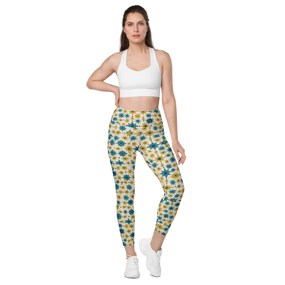 Starburst Bazaar on Leggings with Pockets — Front