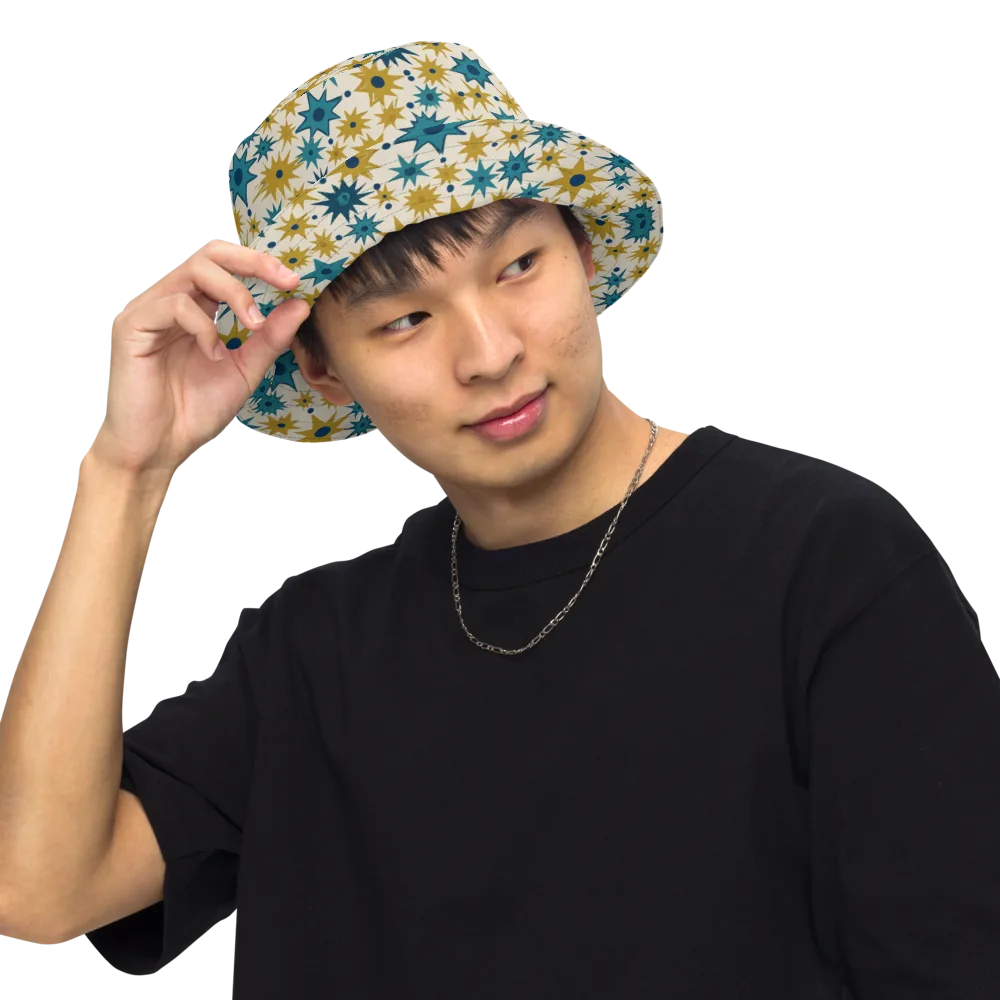 Starburst Bazaar on Reversible Bucket Hat — Front Inside