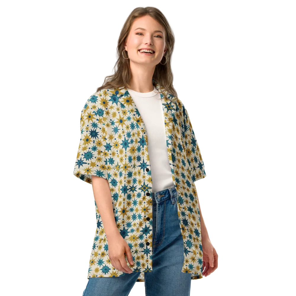 Starburst Bazaar on Button Shirt — Front