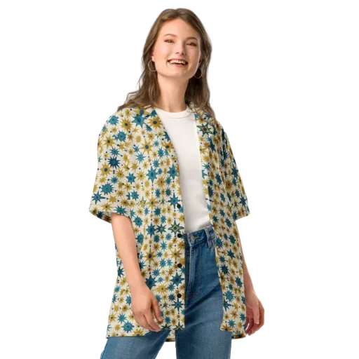 Starburst Bazaar on a Button Shirt