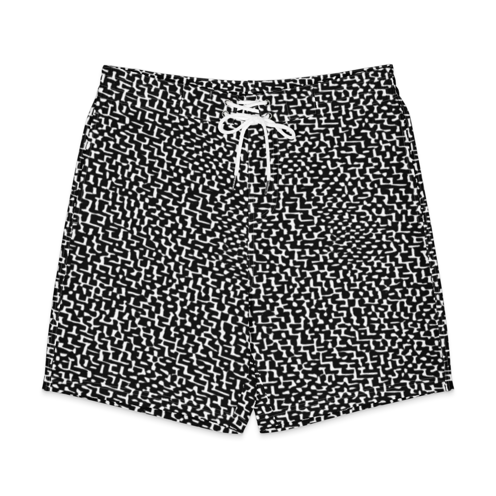 Ink Maze on Men's Board Shorts — Front