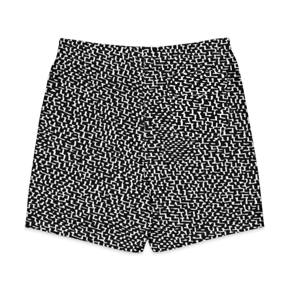 Ink Maze on Men's Board Shorts — Back