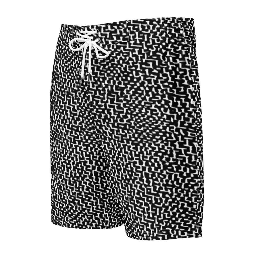 Ink Maze on Men's Board Shorts — Front