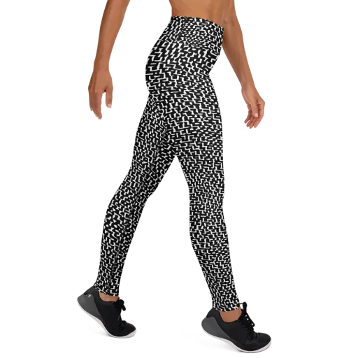Ink Maze on a Yoga Leggings