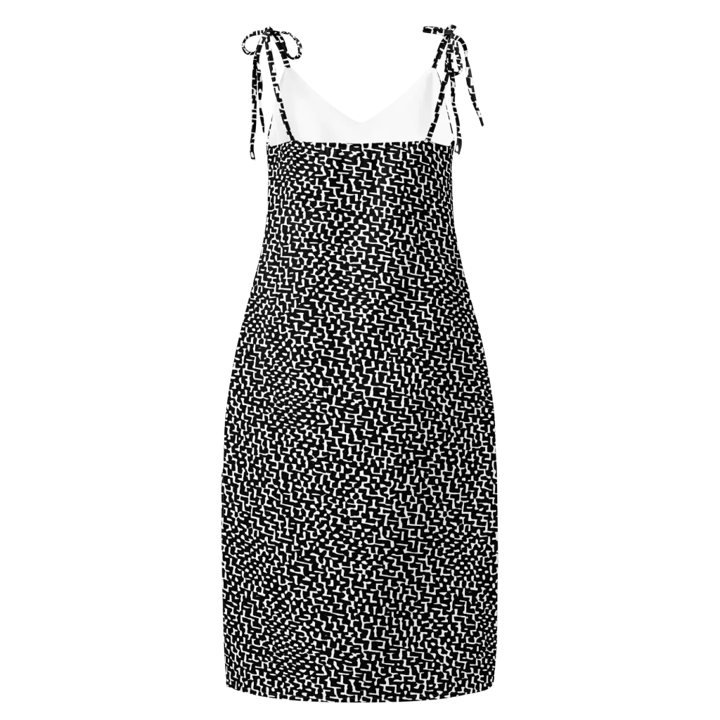 Ink Maze on Slip Dress — Back