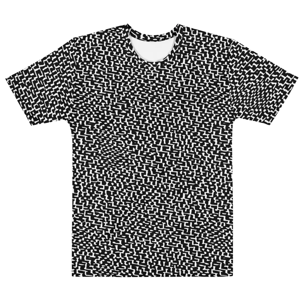 Ink Maze on Men's Cotton Crew Neck T-Shirt — Front