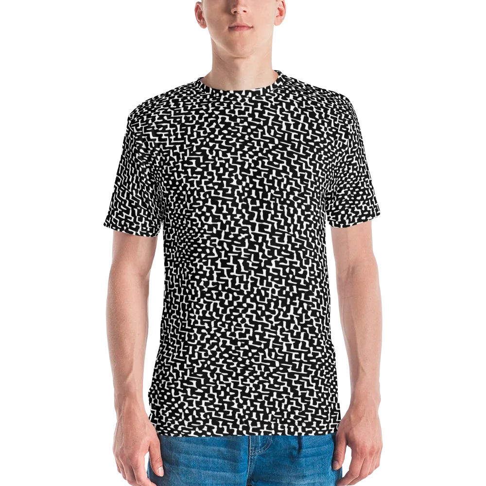 Ink Maze on Men's Crew Neck T-Shirt — Front