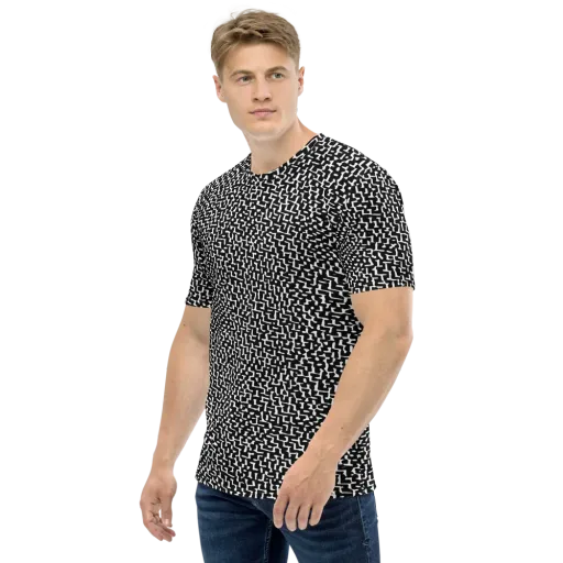 Ink Maze on a Men's Crew Neck T-Shirt