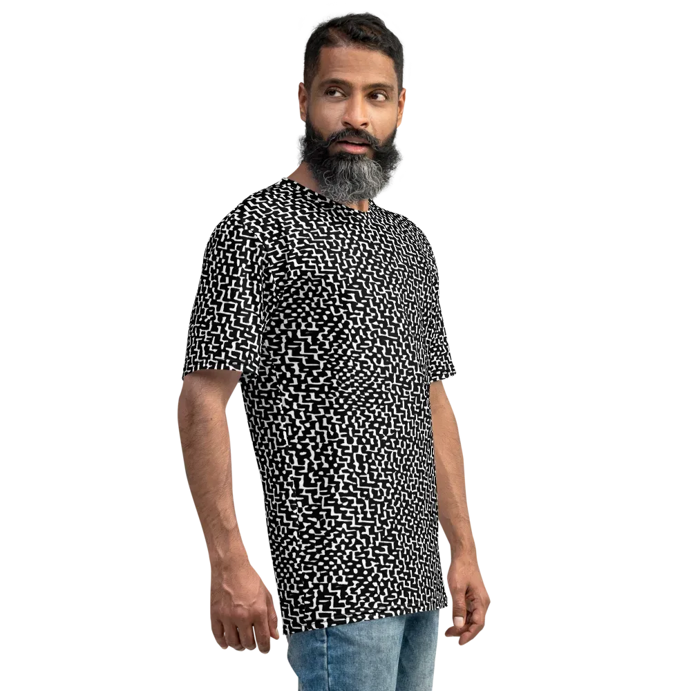 Ink Maze on Men's Crew Neck T-Shirt — Right