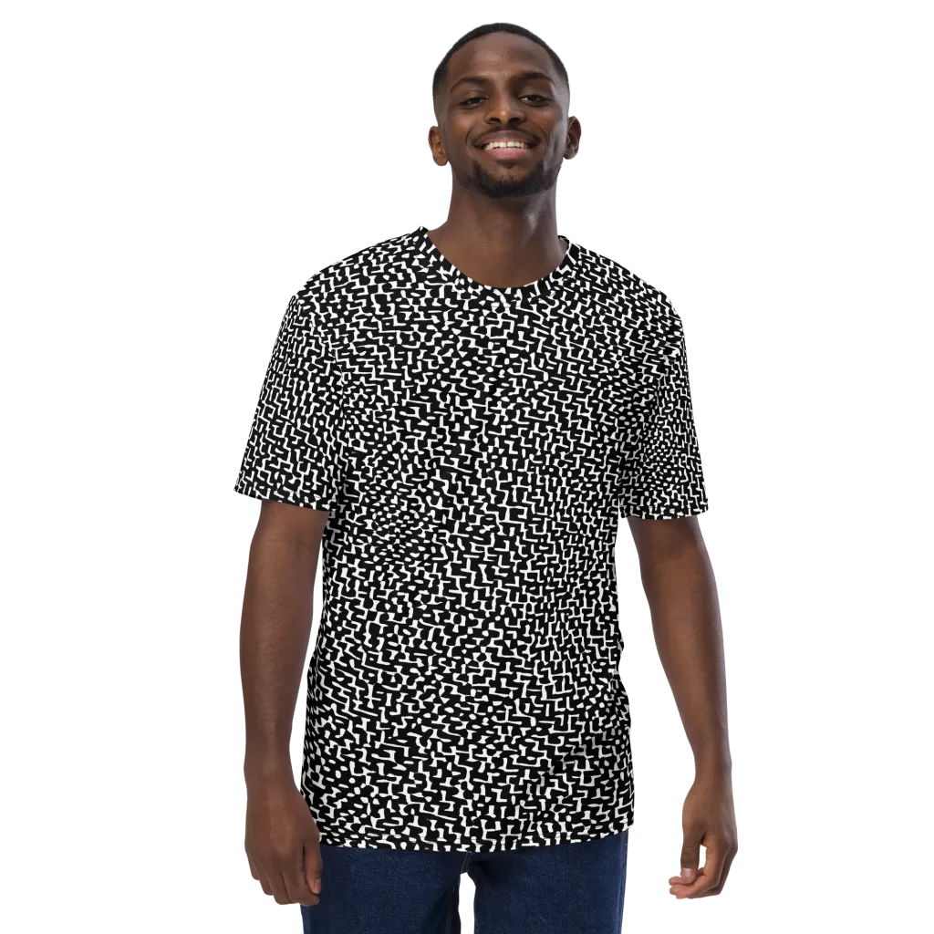 Ink Maze on Men's Crew Neck T-Shirt — Front