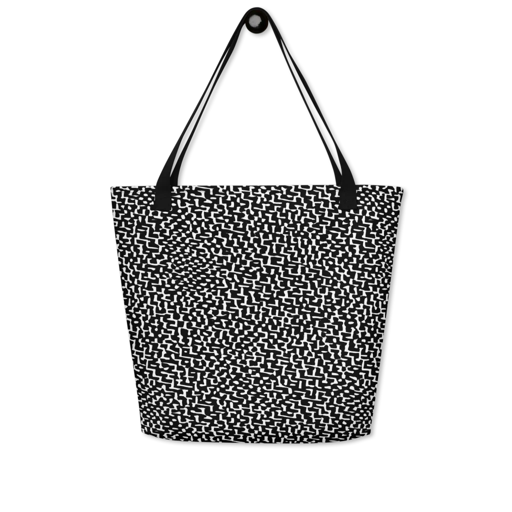 Ink Maze on Large Tote Bag W/ Pocket — Front