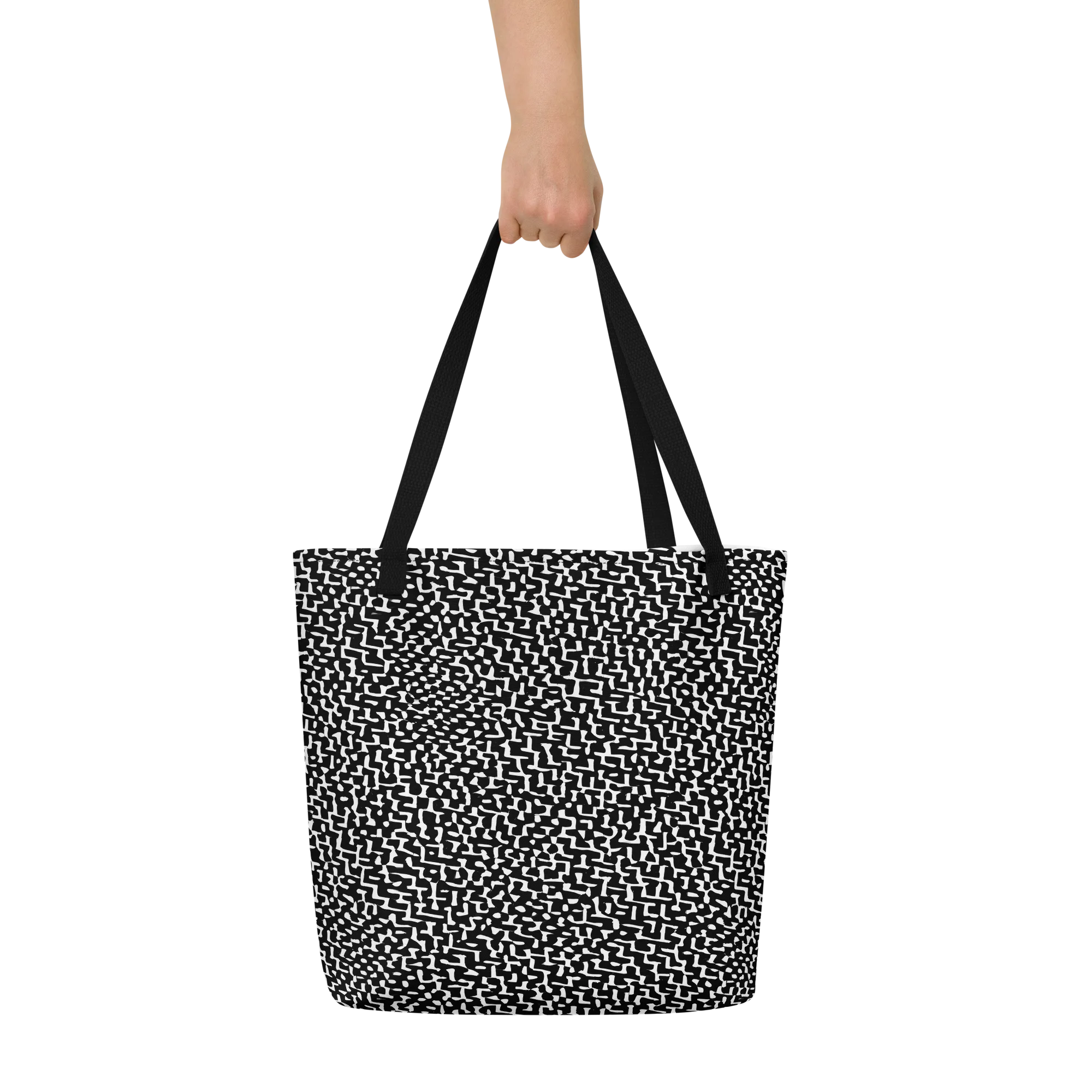 Ink Maze on Large Tote Bag W/ Pocket — Front