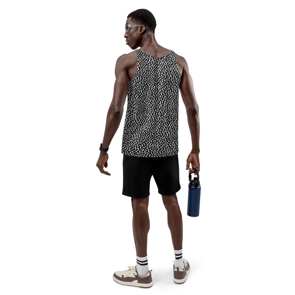 Ink Maze on Men's Tank Top — Back