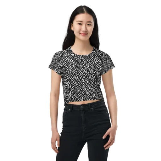 Ink Maze on a Crop Tee