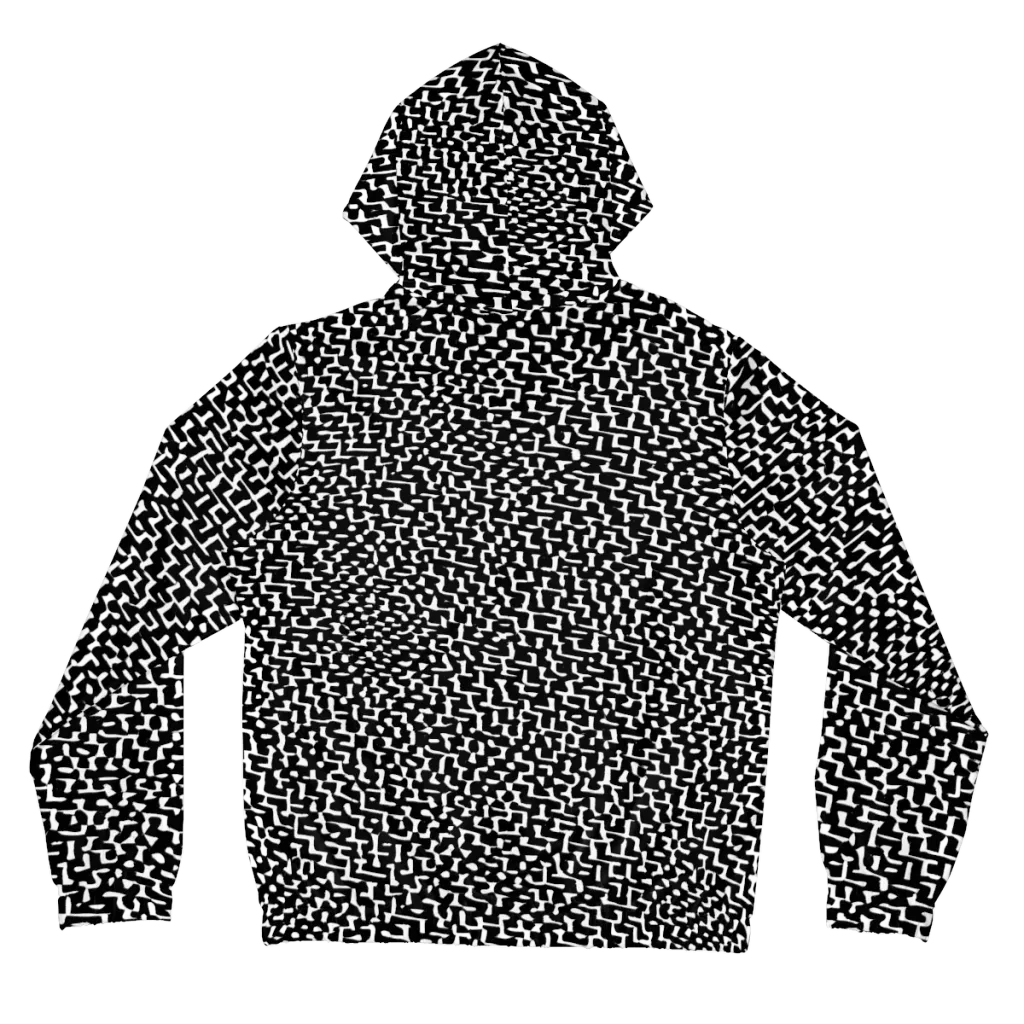 Ink Maze on Women's Full-Zip Hoodie — Back