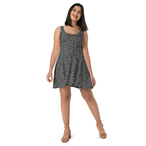 Ink Maze on a Skater Dress