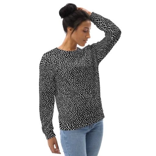 Ink Maze on a Sweatshirt