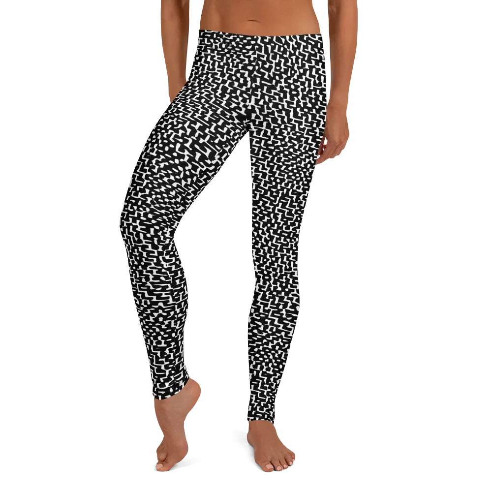Ink Maze on Leggings — Front