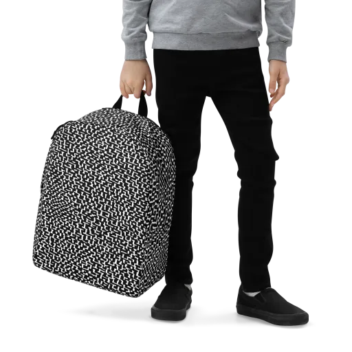 Ink Maze on a Minimalist Backpack