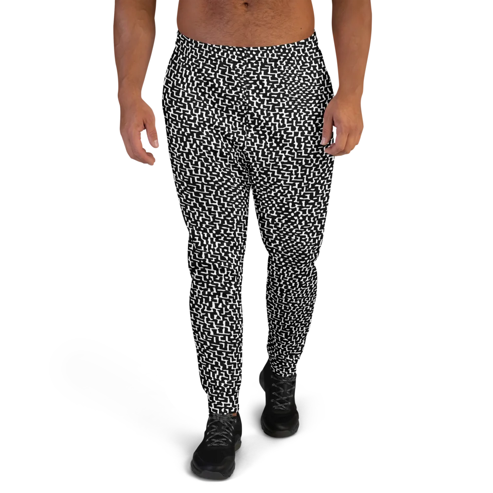 Ink Maze on Men's Joggers — Front