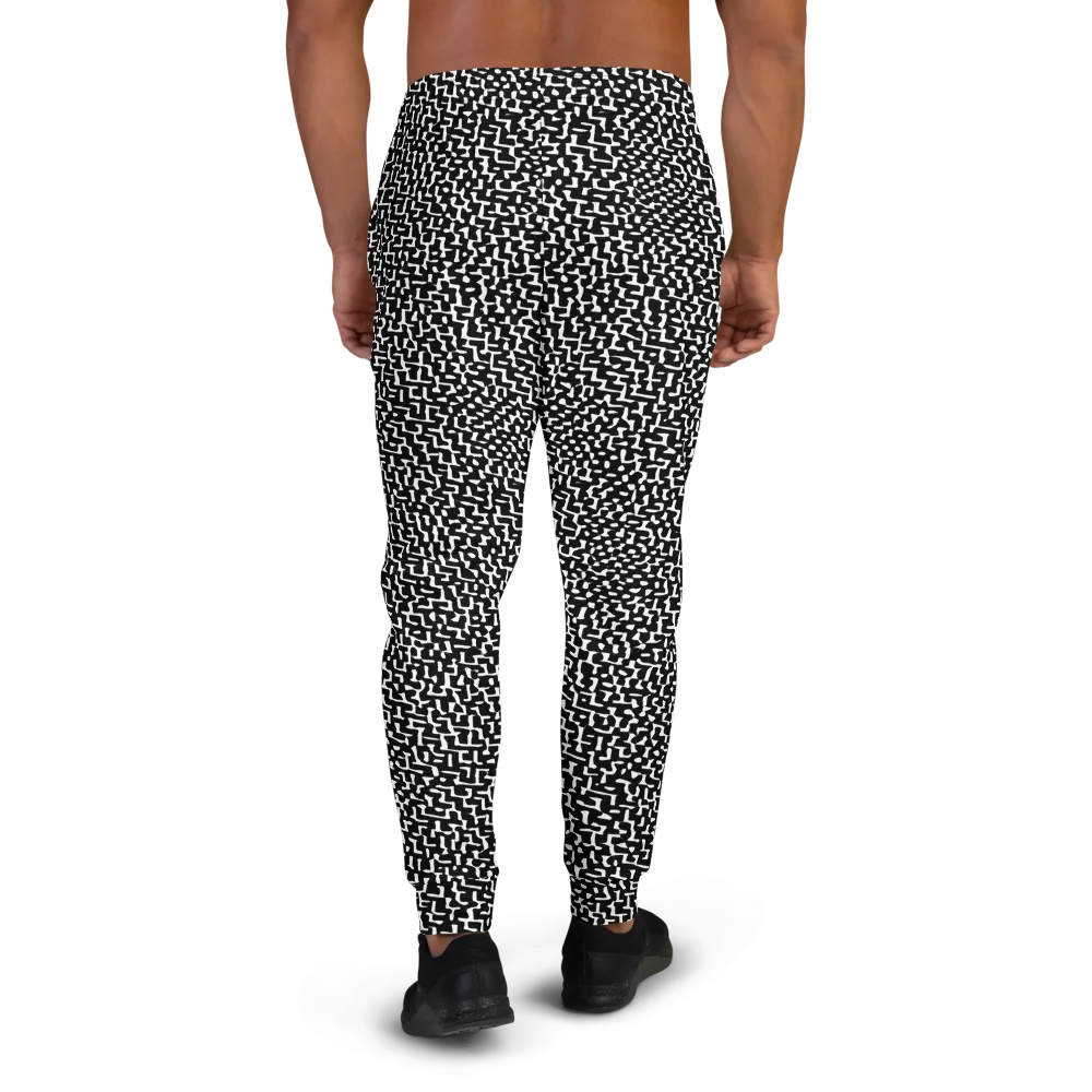 Ink Maze on Men's Joggers — Back