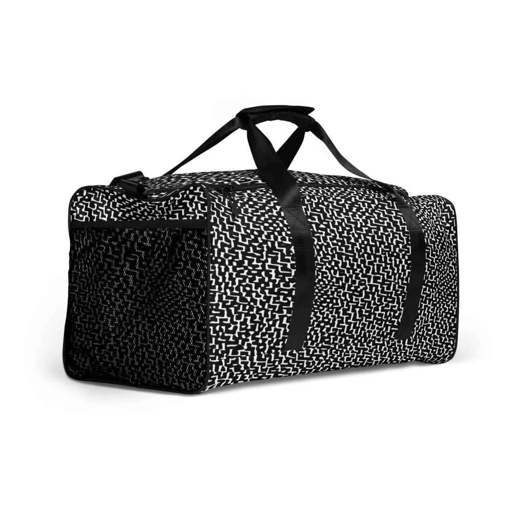 Ink Maze on Duffle Bag — Right Front