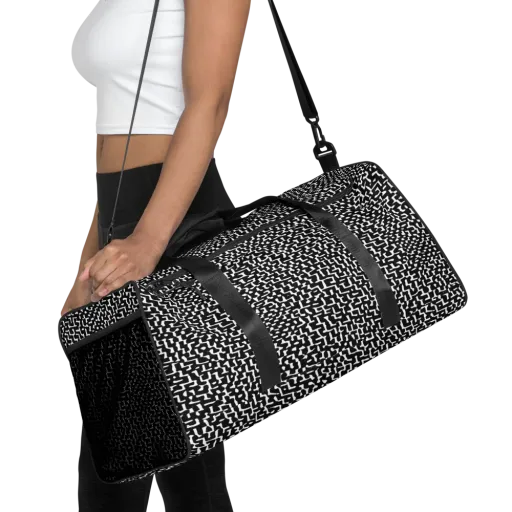 Ink Maze on a Duffle Bag