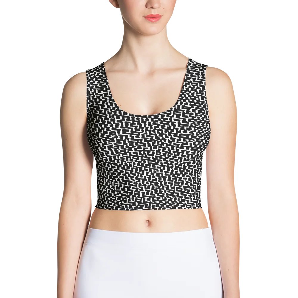 Ink Maze on Crop Top — Front