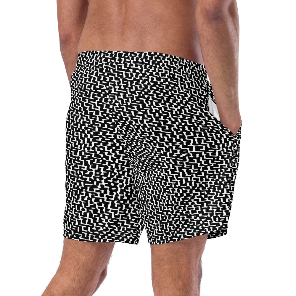 Ink Maze on Swim Trunks — Right Back