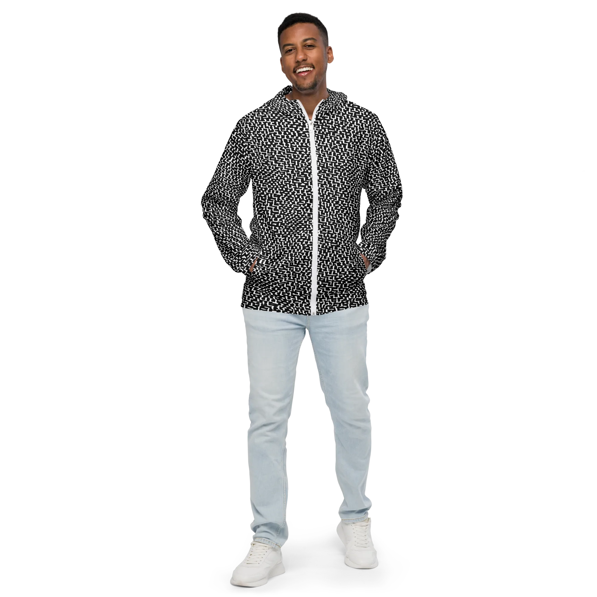 Ink Maze on Men's Windbreaker — Front