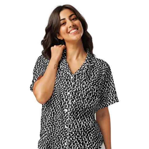 Ink Maze on a Women's Short Sleeve Pajama Top