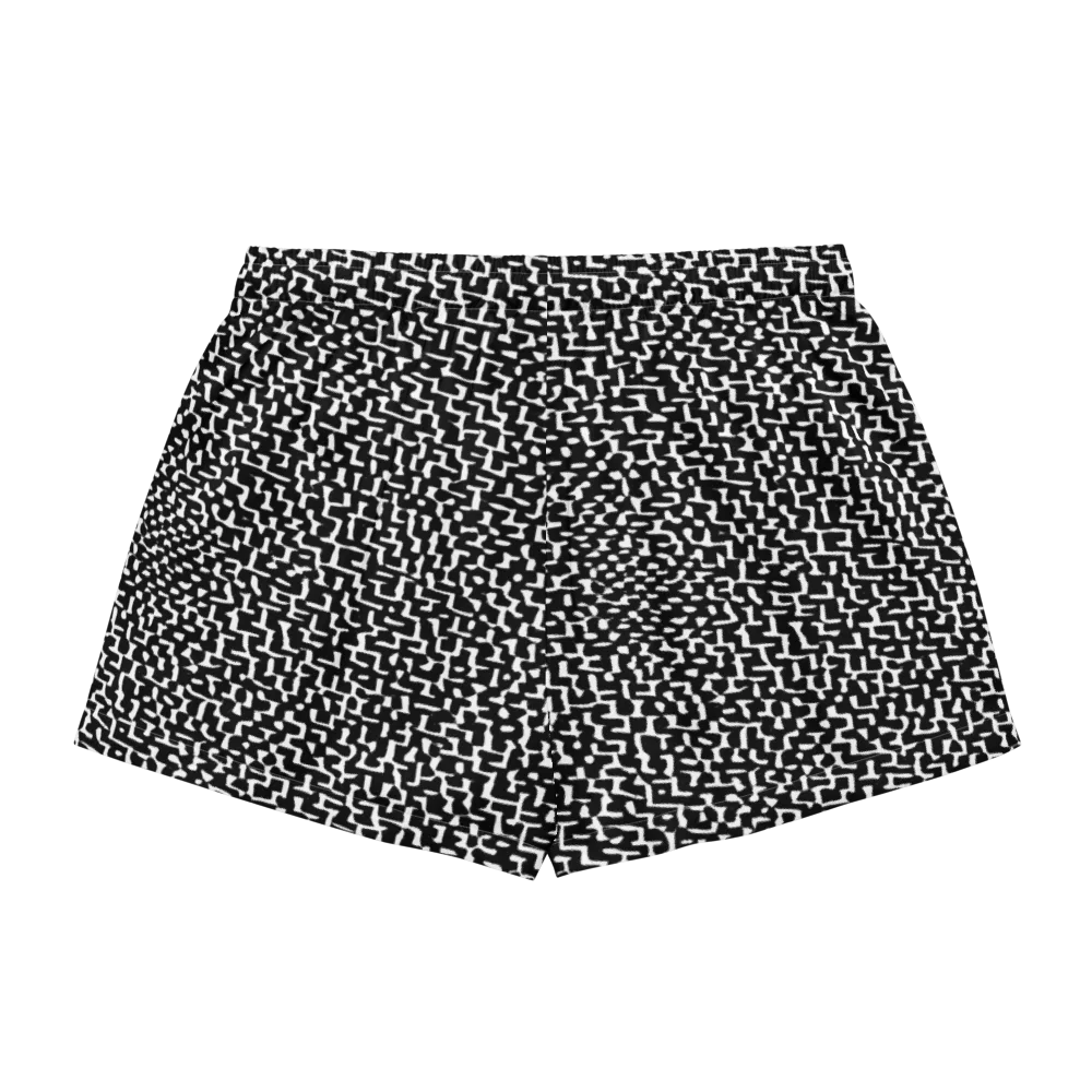 Ink Maze on Women's Pajama Shorts — Back