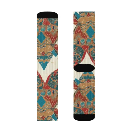 Teal Caravan on a Socks