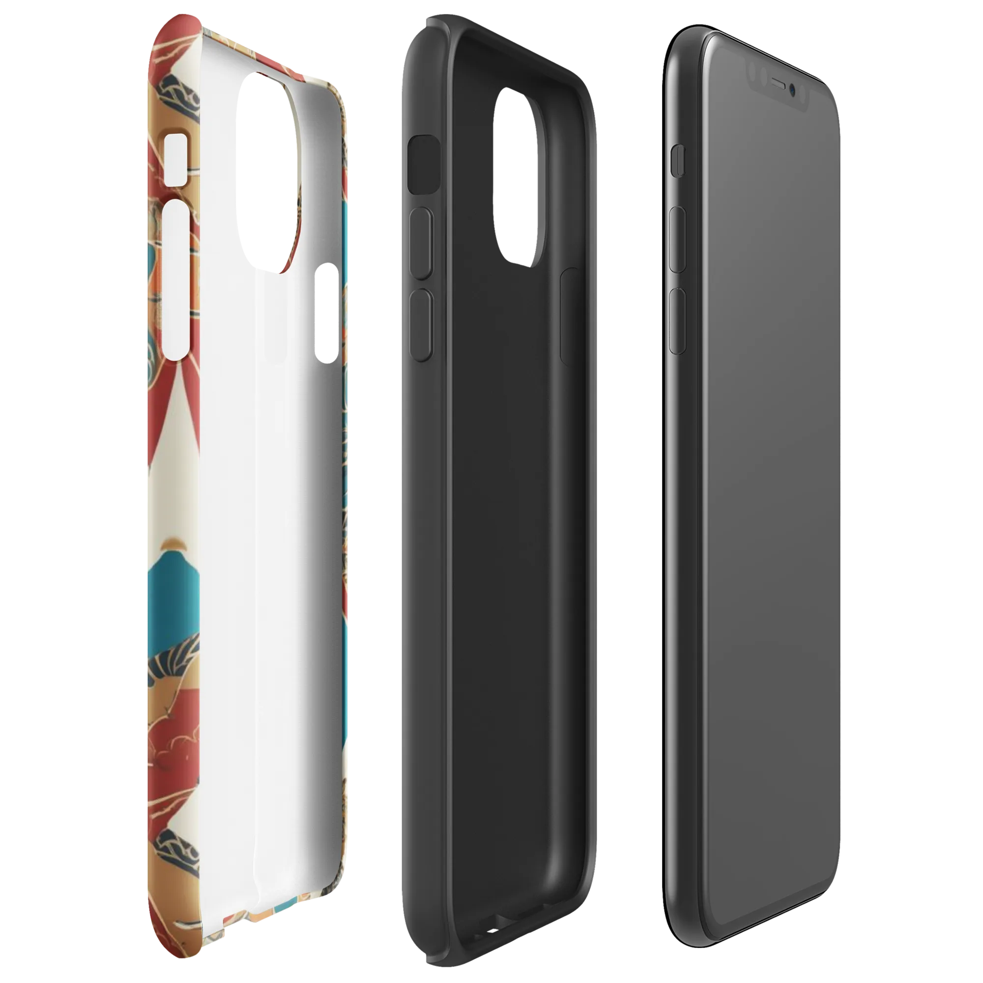 Teal Caravan on Tough Case for iPhone® — Right