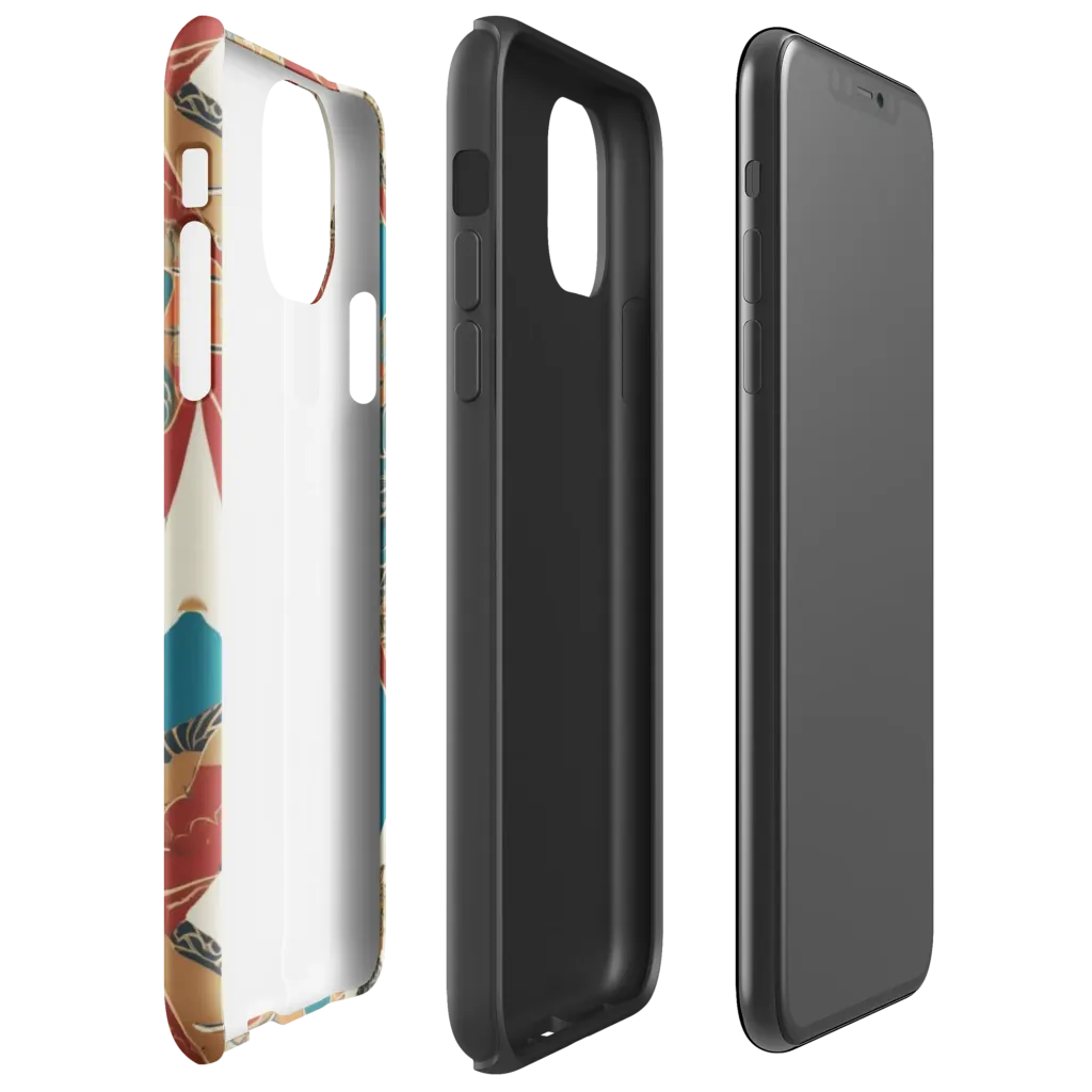 Teal Caravan on Tough Case for iPhone® — Right
