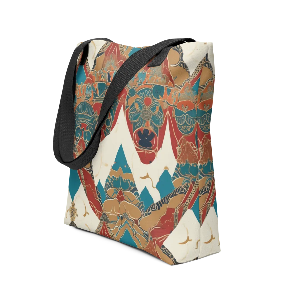 Teal Caravan on Tote Bag — Front