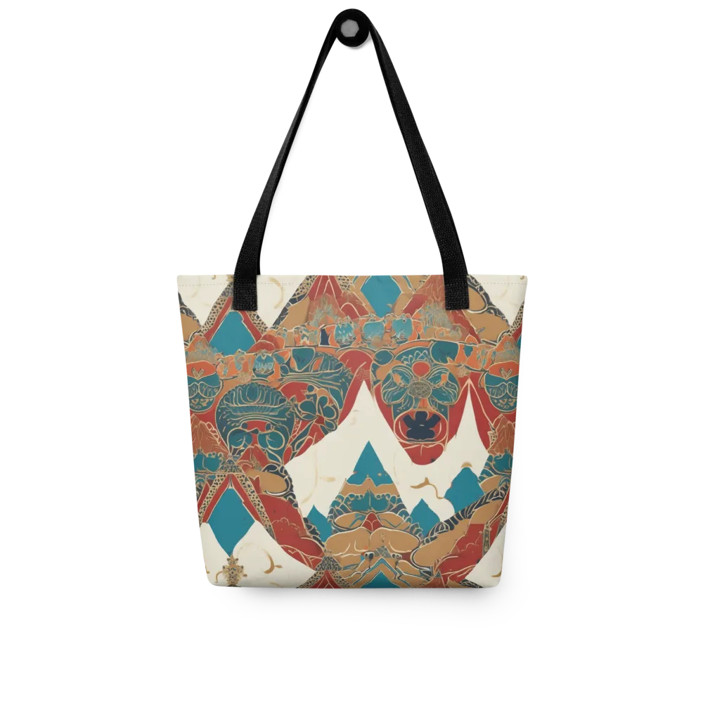 Teal Caravan on Tote Bag — Front