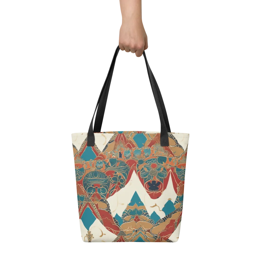 Teal Caravan on Tote Bag — Front