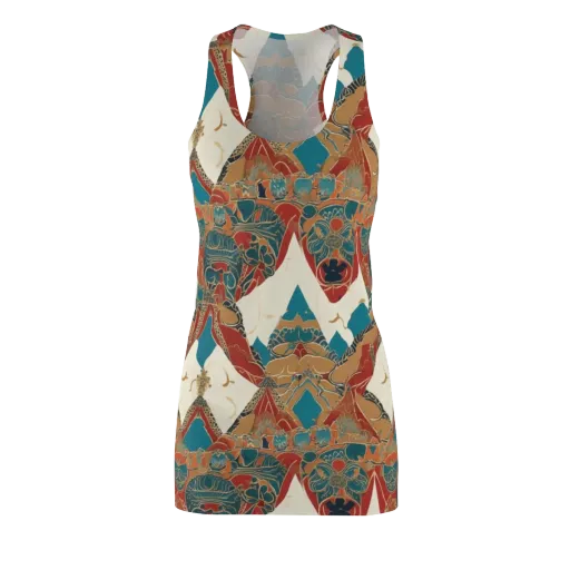 Teal Caravan on a Racerback Dress