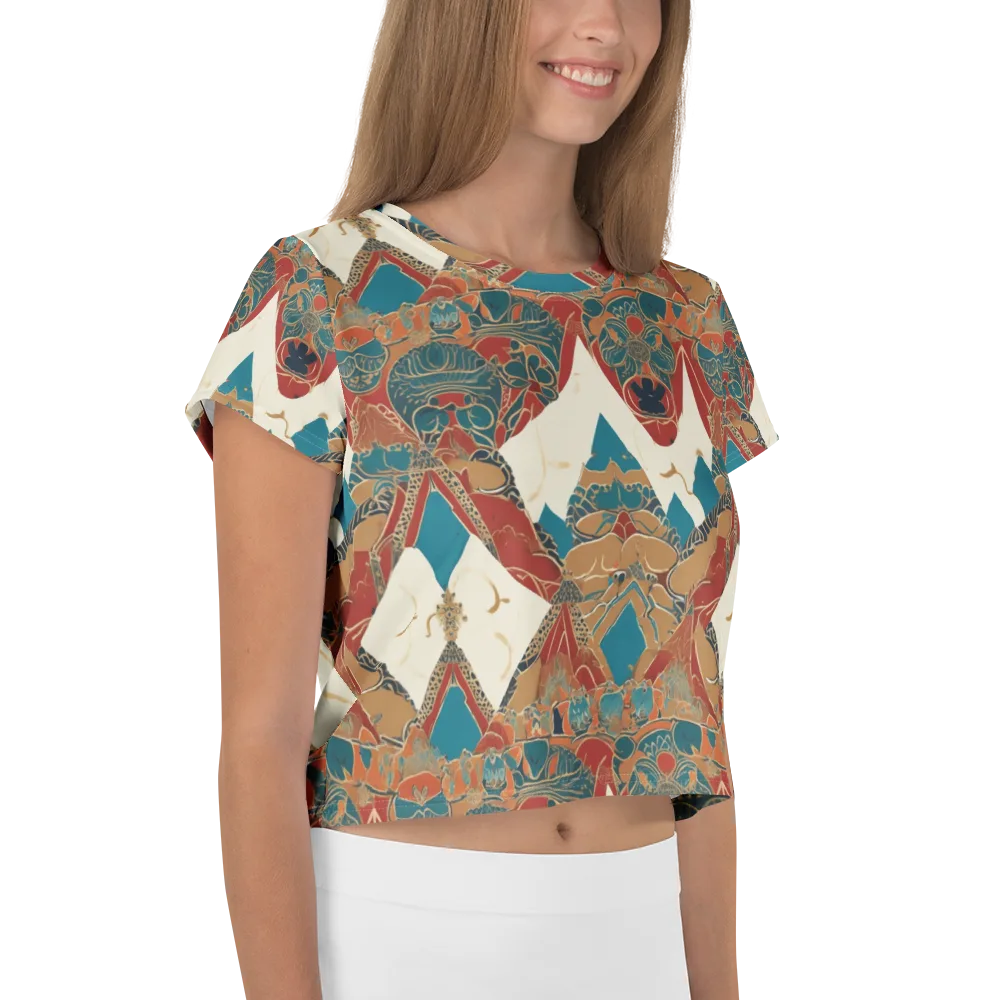 Teal Caravan on Crop Tee — Right
