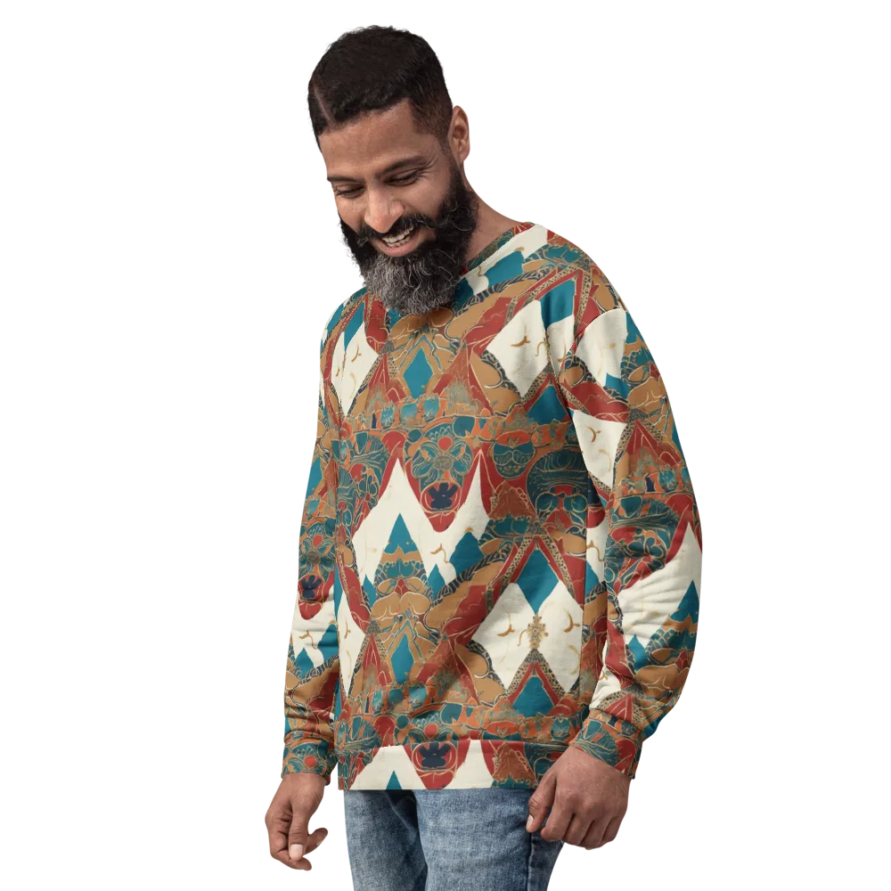 Teal Caravan on Sweatshirt — Left Front