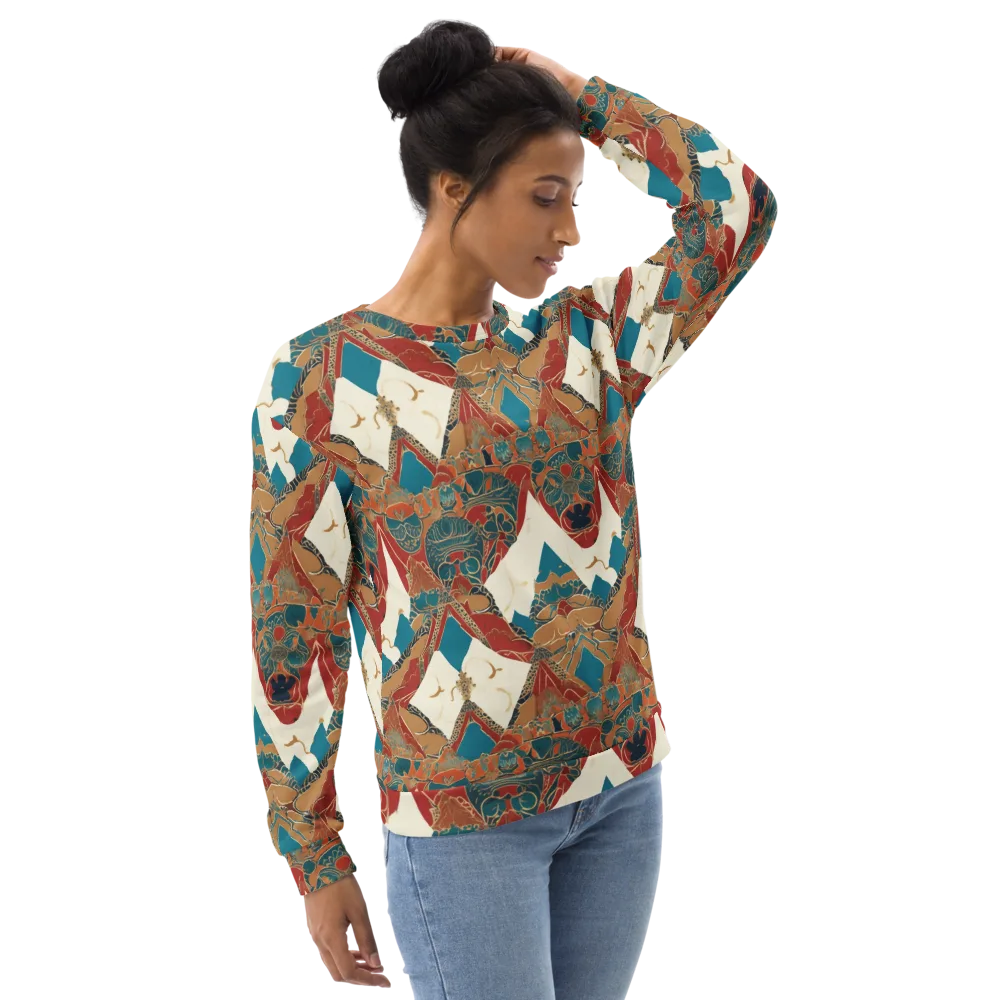 Teal Caravan on Sweatshirt — Right Front