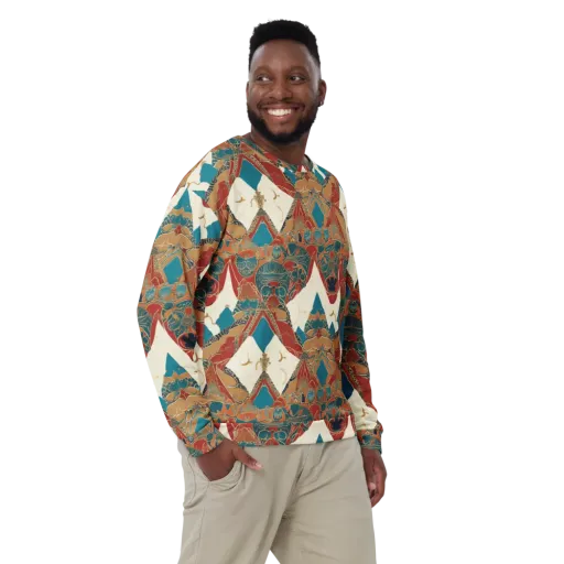 Teal Caravan on a Sweatshirt