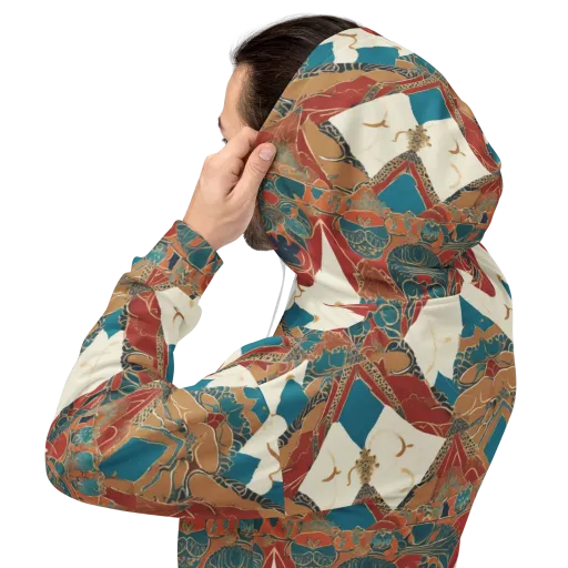 Teal Caravan on a Hoodie