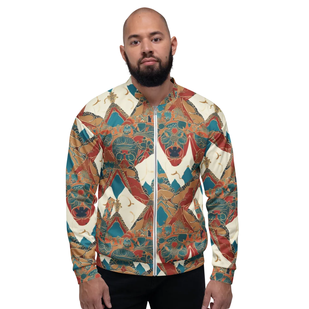 Teal Caravan on Bomber Jacket — Front