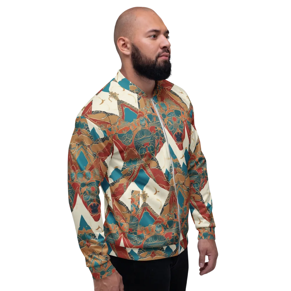 Teal Caravan on Bomber Jacket — Right