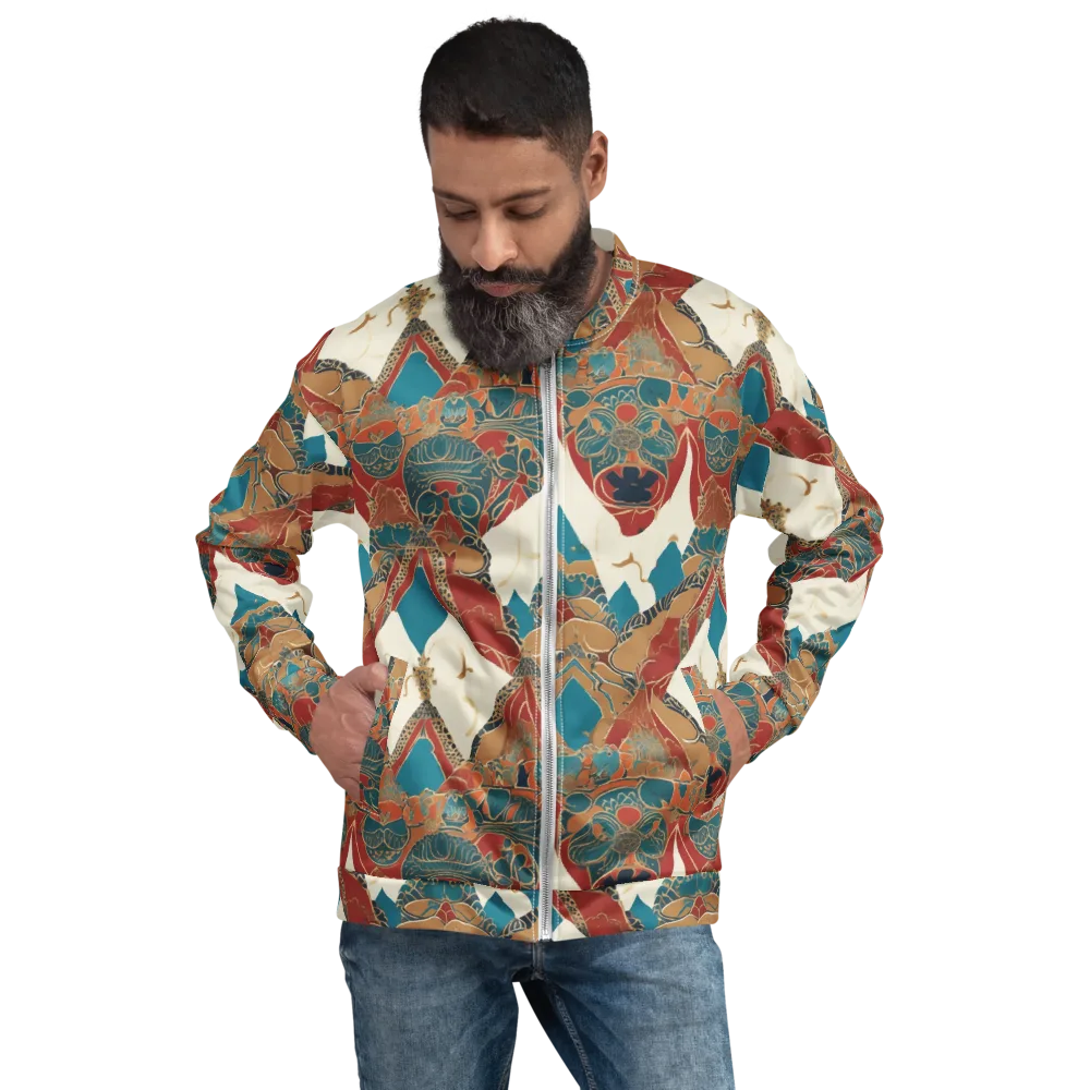 Teal Caravan on Bomber Jacket — Front