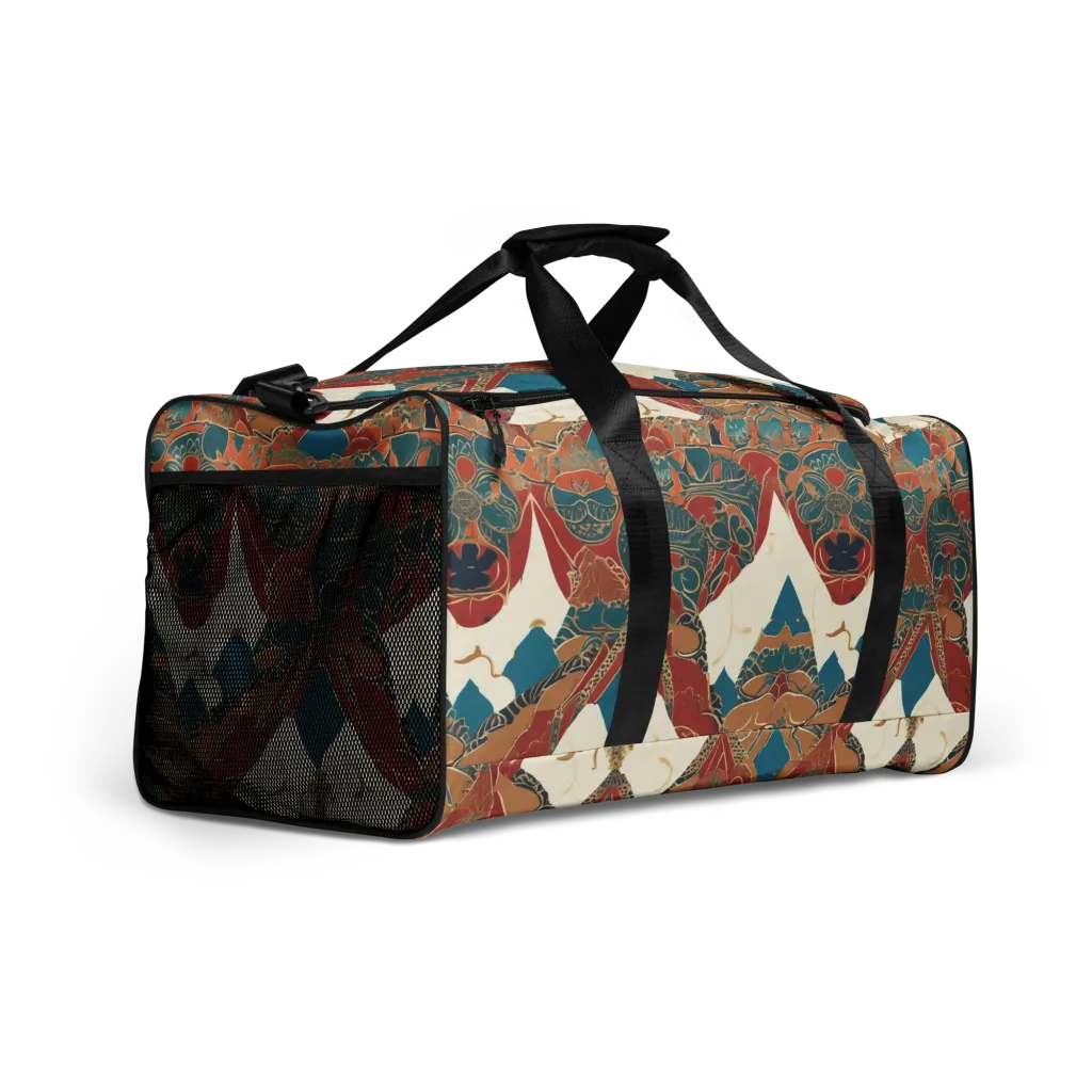 Teal Caravan on Duffle Bag — Right Front